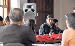 El encuentro se realiz&oacute; el martes pasado en el auditorio del Centro de Desarrollo Comunitario de San Marcos, en Quito. Foto: Cortes&iacute;a