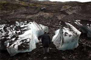 Recientemente el presidente franc&eacute;s, Fran&ccedil;ois Hollande, visit&oacute; el glaciar Solheimajokull, en Islandia, donde constat&oacute; los efectos del cambio clim&aacute;tico. Foto: AFP
