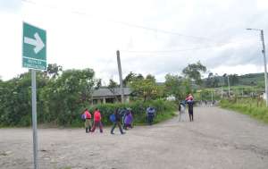 El panorama de evacuaci&oacute;n y atenci&oacute;n de habitantes fue parte de un simulacro binacional Ecuador-Colombia de una posible amenaza volc&aacute;nica. 