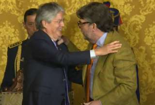 Guillermo Lasso (izq.) designó a Sebastián Corral (der.) como Secretario de la Administración Pública. 