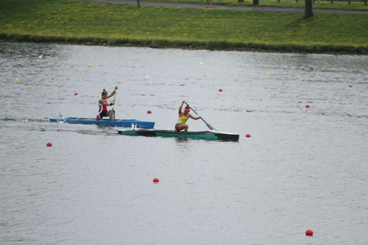Anggie Avegno fue superada por la canadiense Laurence Vincent-Lapointe. Foto tomada de @CanotajeEc 