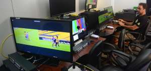 En el estadio Monumental de Barcelona se instal&oacute; en octubre pasado una sala para el uso del VAR, antes del partido de semifinales de la Libertadores.