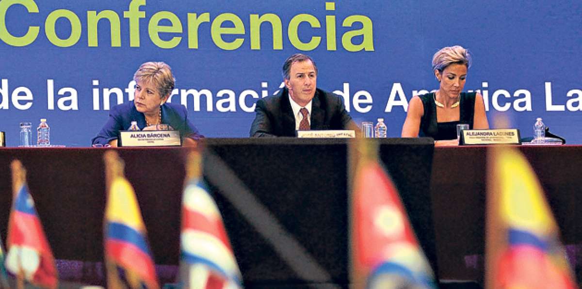 Momentos en que Alicia B&aacute;rcena interven&iacute;a en el encuentro regional que se organiz&oacute; en M&eacute;xico. Foto: Flickr Cepal ONU