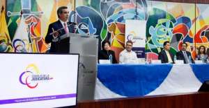 El presidente de la Judicatura durante la posesi&oacute;n del director de El Oro.