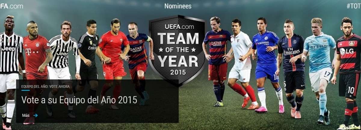Ocho cul&eacute;s entre los 40 nominados al once ideal de la UEFA