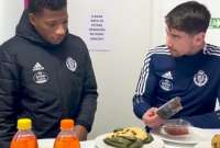 Gonzalo Plata compartió comida ecuatoriana en el entrenamiento con el Valladolid