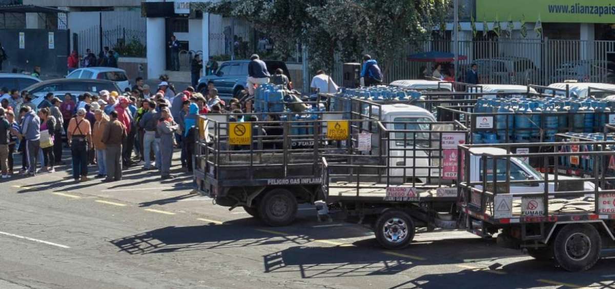 Los distribuidores se concentraron al frente de la Tribuna de los Shyris.