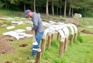 La Empresa Pública Metropolitana de Movilidad y Obras Públicas (EPMMOP) realiza el reemplazo de los juegos para los perros.