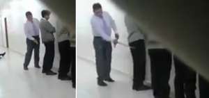 La presunta agresi&oacute;n fue captada con un tel&eacute;fono celular.