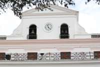Las campanas y el reloj del Palacio de Carondelet están en proceso de restauración. 