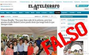 A NUESTROS LECTORES: En redes hacen montaje en contra de Ministra usando la imagen de EL TEL&Eacute;GRAFO 