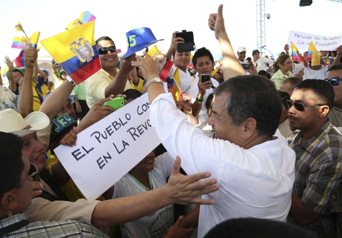 El Mandatario emiti&oacute; el Enlace Ciudadano 429 desde Muey, en Santa Elena. Foto: Presidencia 