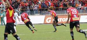 Festejo 'Morlaco' tras el 1-0 del partido. 