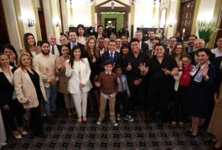 Presidente Noboa se reunió con migrantes ecuatorianos en Israel