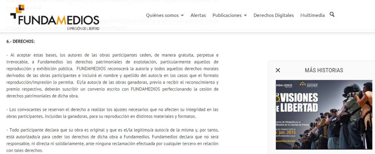 Fot&oacute;grafos profesionales cuestionan concurso de Fundamedios y Aedep