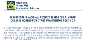 PAIS reclama a Larrea uso de foto