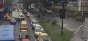 Congesti&oacute;n registrada en la avenida principal en el sector de Carcel&eacute;n.