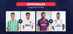 Bar&ccedil;a vs. Real Madrid se enfrentar&aacute;n en las semis de la Copa del Rey