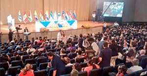 Ricardo Pati&ntilde;o inaugur&oacute; el Seminario Internacional que se realiza en Guayaquil. Foto: Tomada de @CancilleriaEc