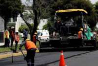 Cierres en la av. Clemente Yerovi Indaburu, en Quito, por trabajos de repavimentación