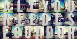 En 19 ciudades del mundo, entre ellas 7 ecuatorianas, aparecen las letras que forman el el eslogan, "All you need is Ecuador". Foto: Tomada de http://allyouneedisecuador.travel
