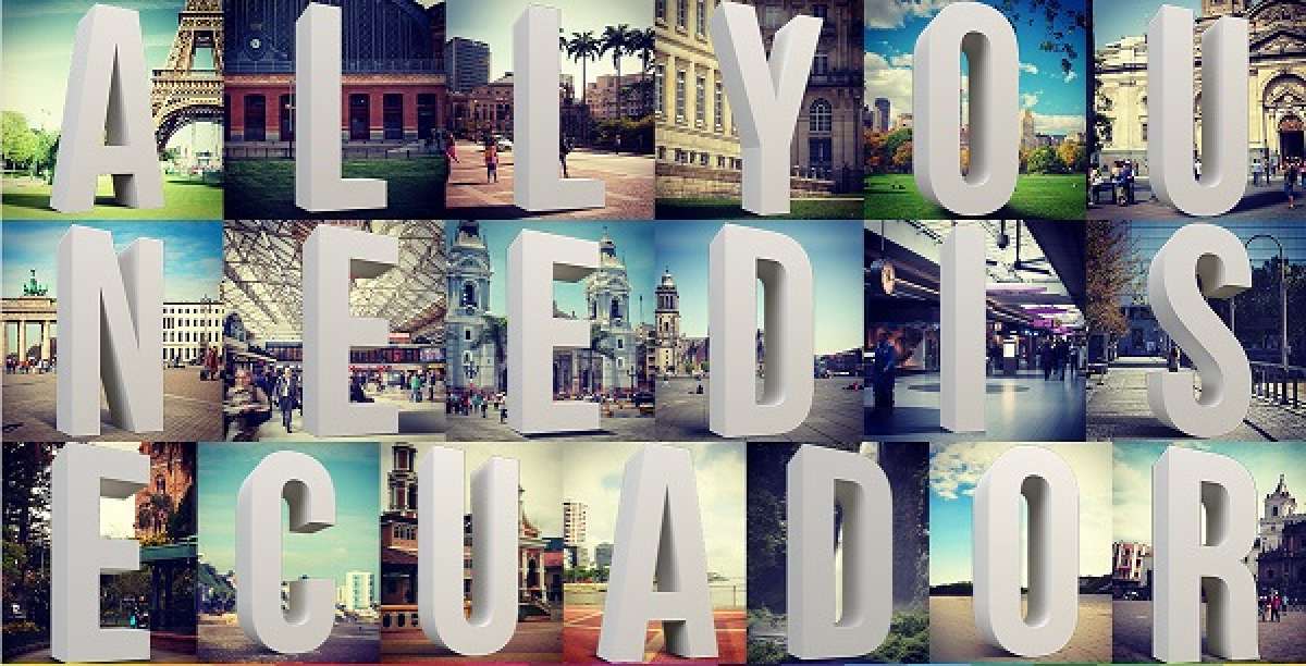 En 19 ciudades del mundo, entre ellas 7 ecuatorianas, aparecen las letras que forman el el eslogan, "All you need is Ecuador". Foto: Tomada de http://allyouneedisecuador.travel