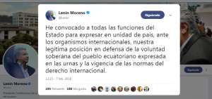 El Mandatario se refiri&oacute; a la situaci&oacute;n con la CIDH a trav&eacute;s de sus cuentas en redes sociales. 