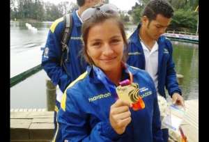 La canoista Anggie Avegno otorg&oacute; una de las medallas de oro a Ecuador en Santiago. 