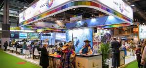 En el estand de Ecuador se representaron los cuatro mundos: Costa, Sierra, Amazon&iacute;a y Gal&aacute;pagos.
