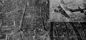 Londres es vista desde el aire en un aeroplano