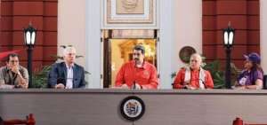 Nicol&aacute;s Maduro durante  la clausura del XXV Foro de Sao Paulo.