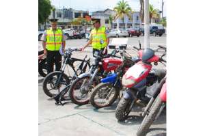 Gracias a la acci&oacute;n de los agentes del orden se hallaron nueve motocicletas.