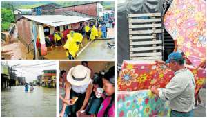 Colchones, vituallas y medicinas proporcionaron diferentes entidades de Gobierno a los habitantes de Alluriqu&iacute;n que abandonaron sus hogares. Fotos: Reporteros gr&aacute;ficos/ El Tel&eacute;grafo