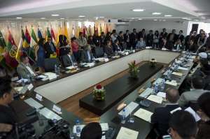 Los prefectos del pa&iacute;s se reunieron en Quito para la designaci&oacute;n de sus nuevos representantes en Congope. Foto: Andr&eacute;s Darquea/ EL TEL&Eacute;GRAFO 
