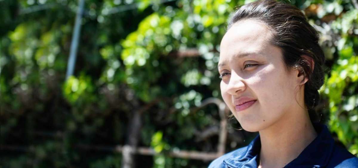 Samantha Ar&eacute;valo, nadadora ecuatoriana.