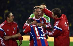 Para el Bayern M&uacute;nich, la mejor noticia lleg&oacute; en el minuto 68, cuando Thiago Alc&aacute;ntara, ausente por lesi&oacute;n desde finales de marzo de 2014, entr&oacute; en el campo. Foto: Agencia AFP
