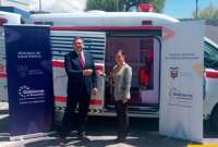 Ministerio de Salud recibió otra ambulancia como aporte del Servicio de Aduanas del Ecuador