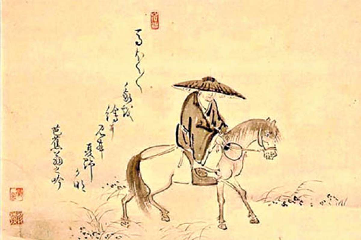 Retrato de Matsuo Basho (1644 - 1694), el m&aacute;s grande exponente del haiku, pintado por Watanabe Kazan. (Colecci&oacute;n Museo Brit&aacute;nico). 
