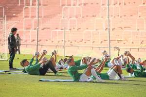 Bolivia realiz&oacute; ayer el reconocimiento del estadio Germ&aacute;n Becker de Temuco. Foto: AFP