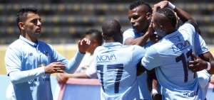 Jordy Caicedo fue el encargado de ejecutar el lanzamiento penal y abrir el marcador para los &lsquo;camaratas&rsquo; en el estadio Ol&iacute;mpico Atahualpa.