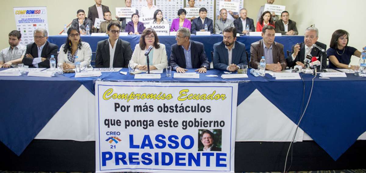 Hasta septiembre pasado, Compromiso Ecuador era la &uacute;nica plataforma que respaldaba a Guillermo Lasso.