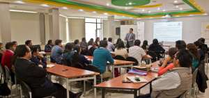 Representantes de entidades financieras de Tungurahua, entre ellas, la Cooperativa Los Andes, asistieron a los talleres dictados en Ambato el 11 y 12 de julio.