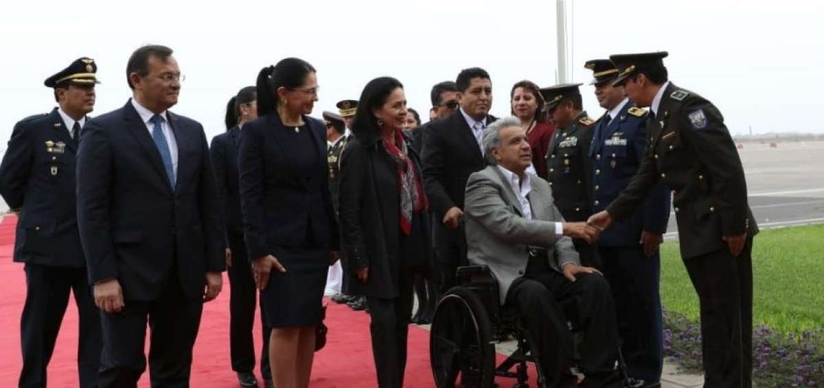 El presidente Moreno lleg&oacute; este s&aacute;bado 25 de mayo de 2019 a Lima para participar en la &ldquo;XIX Reuni&oacute;n Ordinaria del Consejo Presidencial Andino&rdquo;.