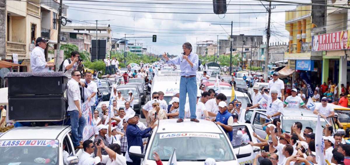 La campa&ntilde;a del candidato de la alianza SUMA - CREO, recorri&oacute; ayer varios cantones de Los R&iacute;os en donde no alcanz&oacute; el 20% de votos.