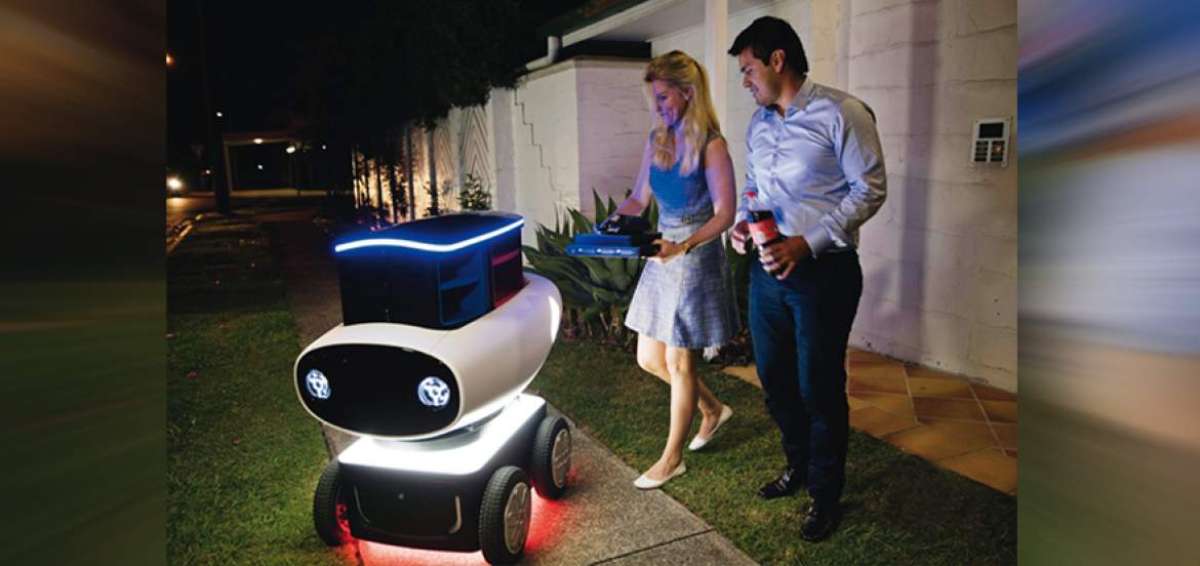 Robots repartidores de pizza