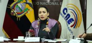 Diana Atamaint, presidenta del Consejo Nacional Electoral.