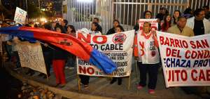 Los habitantes de San Jos&eacute; del Condado protestan contra el proyecto hace cerca de tres meses los jueves.