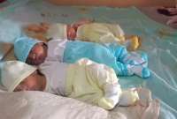 Los tres bebés nacidos en el Hospital Vicente Corral Moscoso gozan de excelente salud.