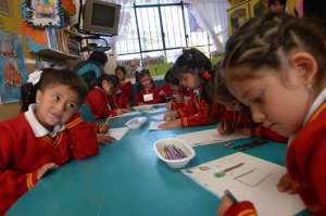 Al Centro Educativo Manuel Mar&iacute;a S&aacute;nchez asistir&aacute;n m&aacute;s de 120 ni&ntilde;os, entre 3 y 4 a&ntilde;os, en horario matutino. Recibir&aacute;n libros y desayuno gratuito. Foto: Santiago Aguirre / El Tel&eacute;grafo