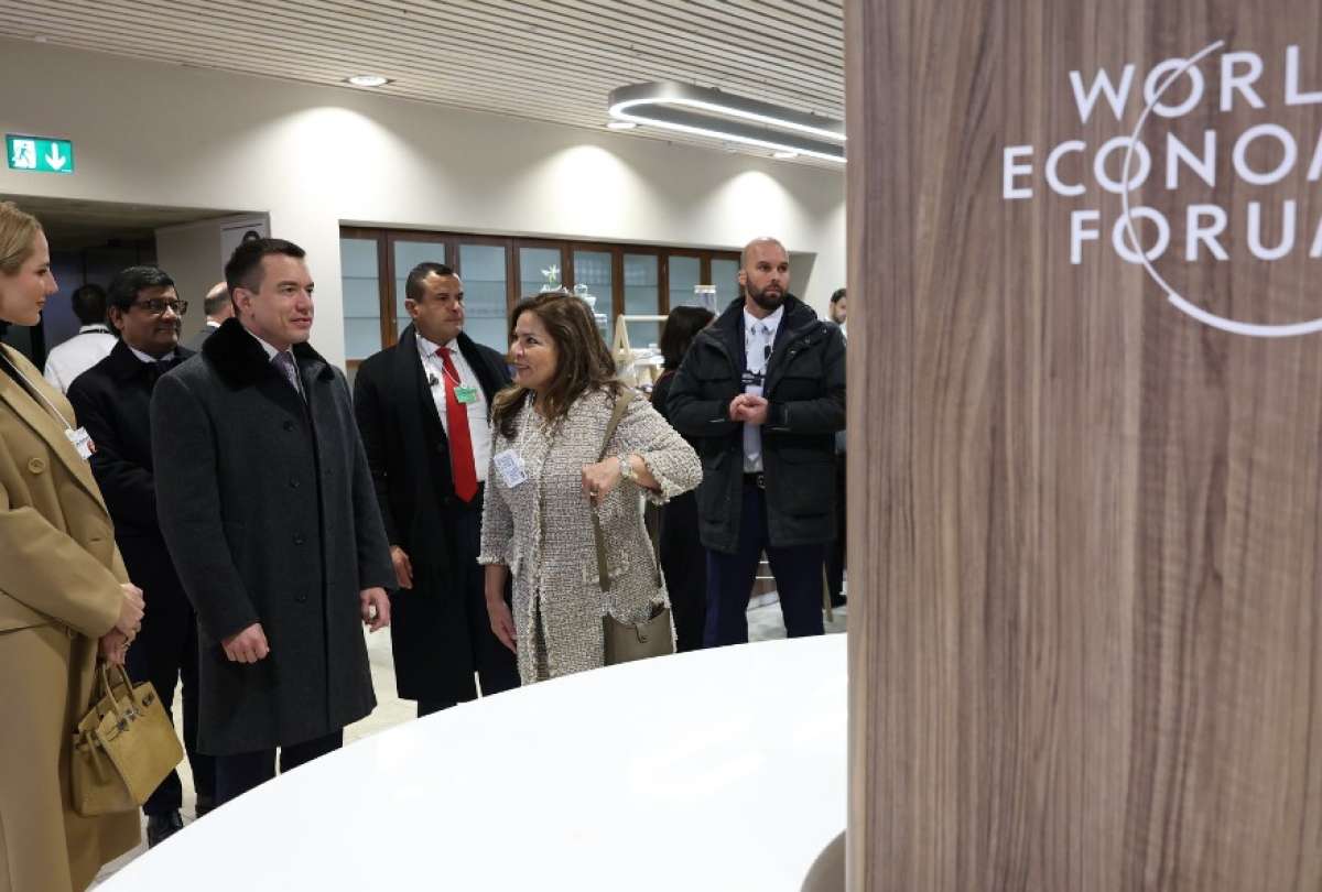 Daniel Noboa participa en la apertura del Foro Econ&oacute;mico Mundial 2026, en Davos, Suiza.